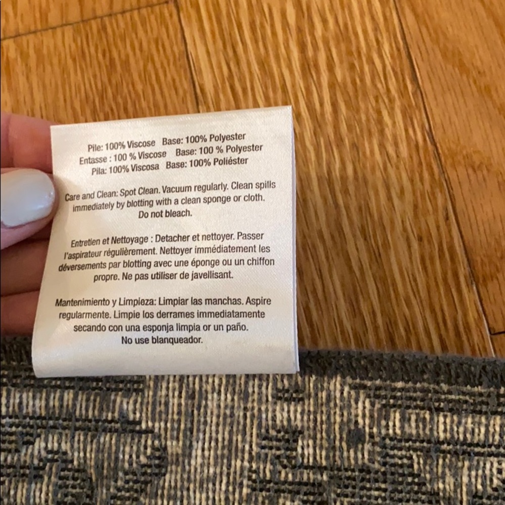 Mohawk home Accent Rug 25x45 Navy pattern Texture - Picture 8 of 8